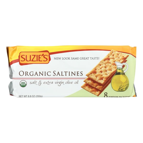 12-PACK OF Cracker Saltine Salt And Extra Virgin Olive Oil Suzies 8.8 oz