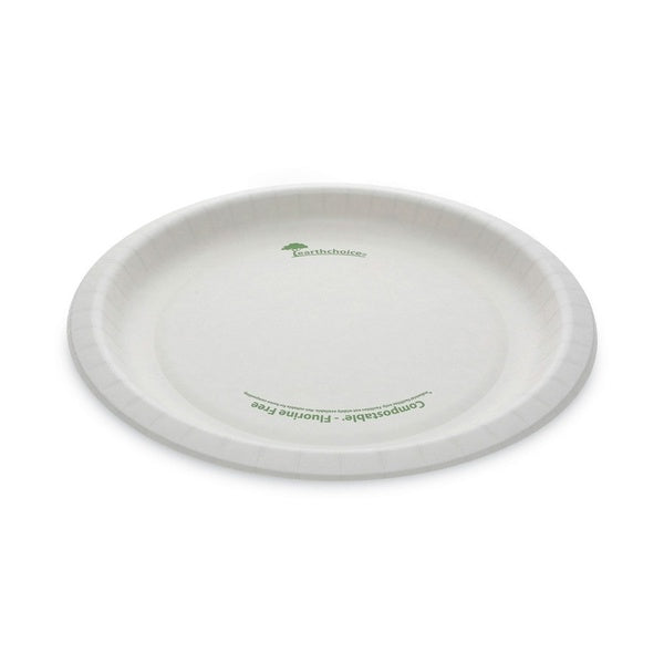 300-PACK OF Plate Paper Pactiv Corp. EarthChoice Compostable Paper Plates - 10 inch Diameter, White Dinnerware for Hot and Cold Foods (300 Plates per Carton)
