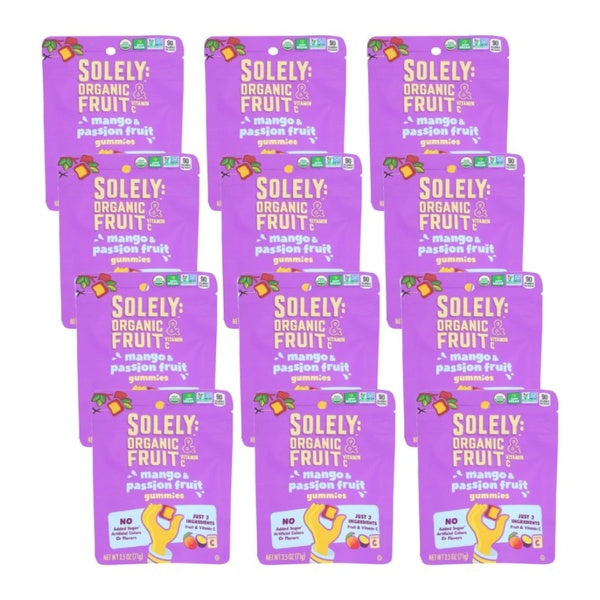 12-PACK OF Snack Fruit Mango Passionfruit Solely 2.5 oz