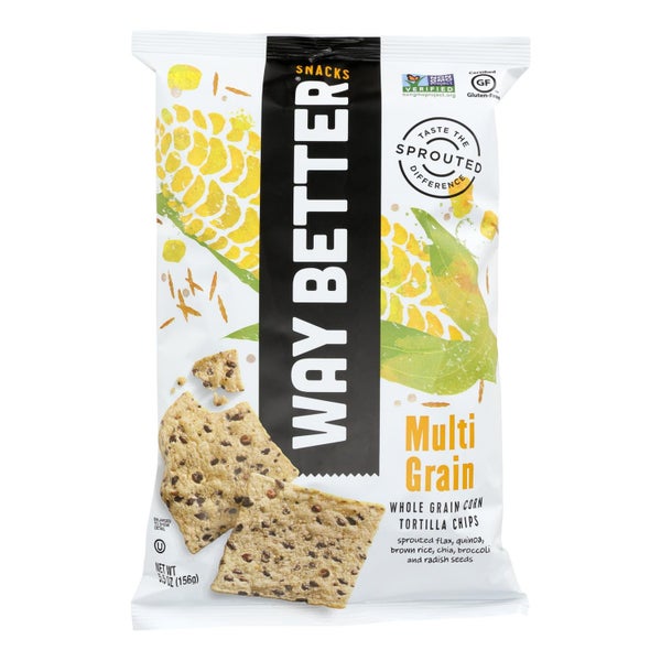 12-PACK OF Chip Tortilla Multigrain Way Better Snacks 5.5 oz
