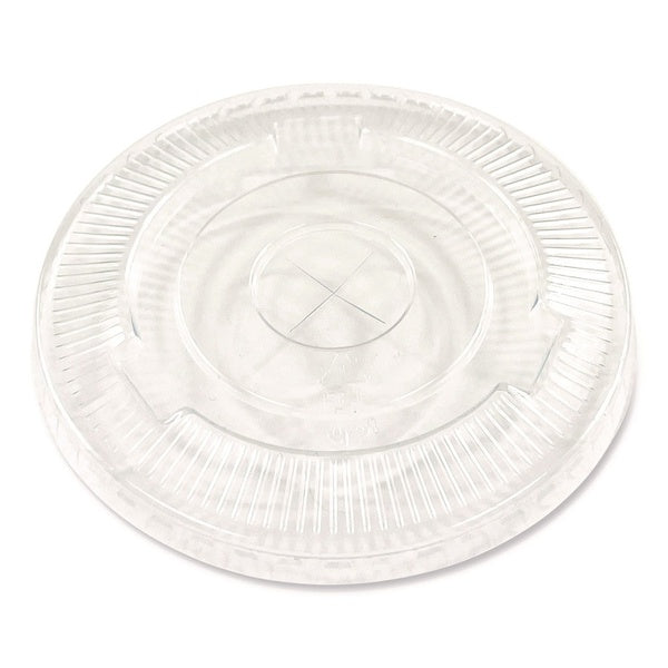 1000-PACK OF Lid Flat Boardwalk BWKPET912STRAW Crystal-Clear Cold Cup Lids - Perfect Fit for 9 oz. Squat and 12 oz. PET Cups (1000 Count)