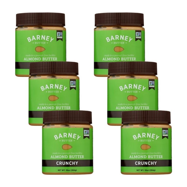 6-PACK OF Almond Butter Crunchy Barney Butter 10 oz