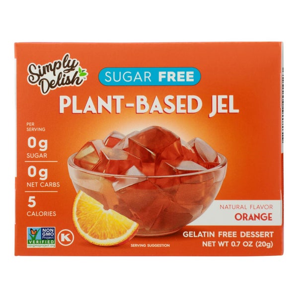 6-PACK OF Jello Mix Orange Simply Delish .7 oz