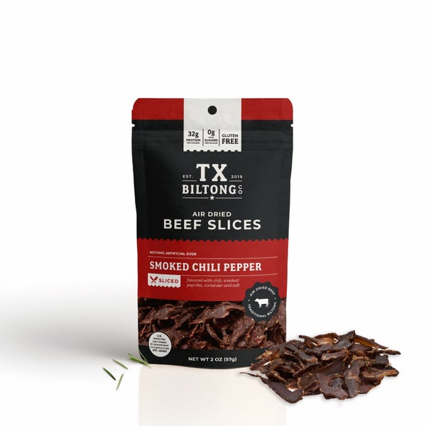 70-PACK OF Beef Smoked Chili Pepper Sliced Biltong