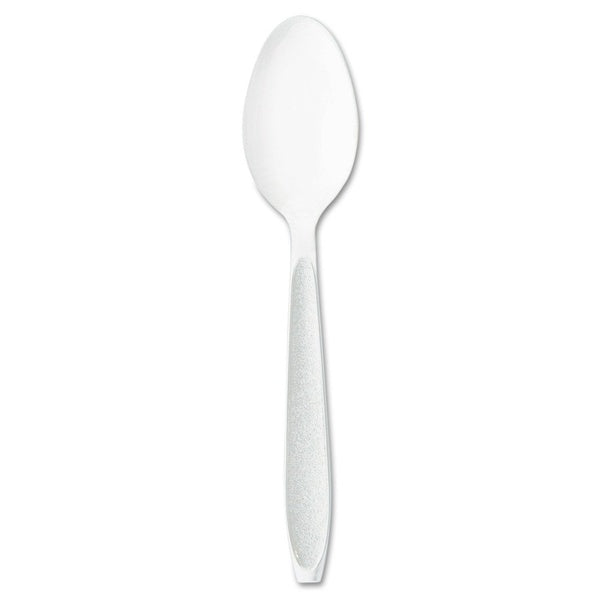 1000-PACK OF Cutlery Plastic SOLO HSWT-0007 Heavyweight Polystyrene Teaspoons - Premium White Disposable Utensils (1000 Count)