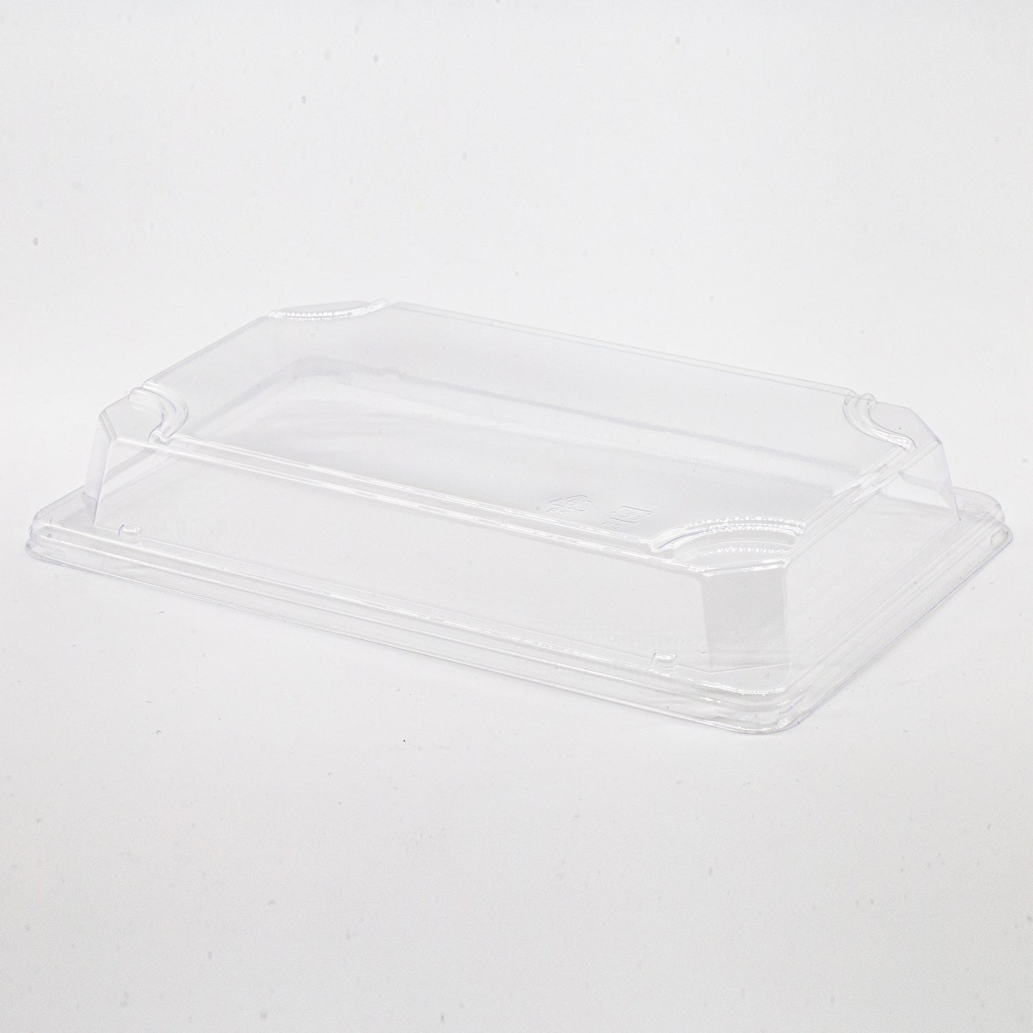 50-PACK OF Lid Plastic Clear Fits 8.5"x5.4"x1.26" Rectangular Compostable Container