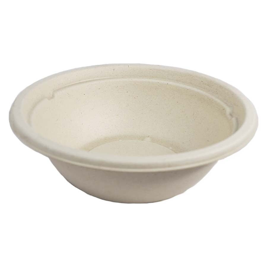 500-PACK OF Bowl Fiber 24 oz World Centric Compostable Round Fiber Bowls | 500 count