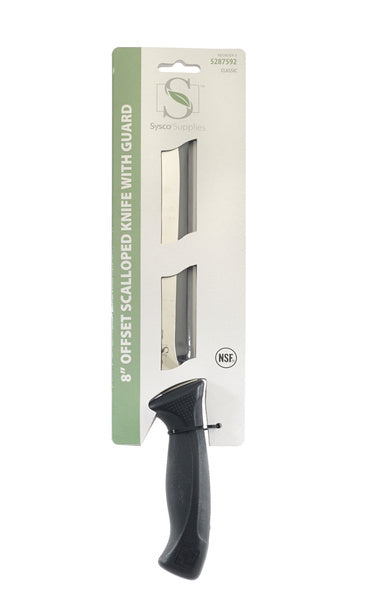 8"-PACK OF KNIFE OFFSET SCALLOPED W/GUARD
