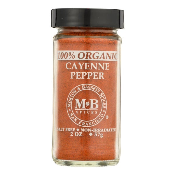 3-PACK OF Seasoning Pepper Cayenne Organic Morton & Bassett 2 oz
