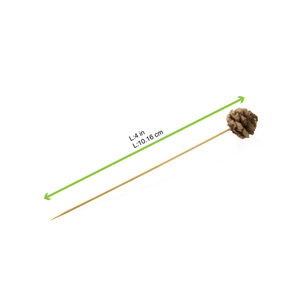 1-PACK OF PICK BAMBOO PINE CONE 4 IN