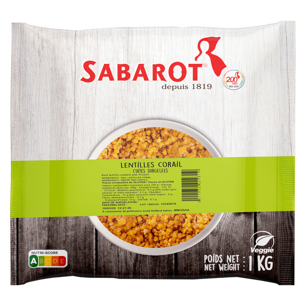 2.2 LB-PACK OF BEAN LENTIL RED SPLIT IQF