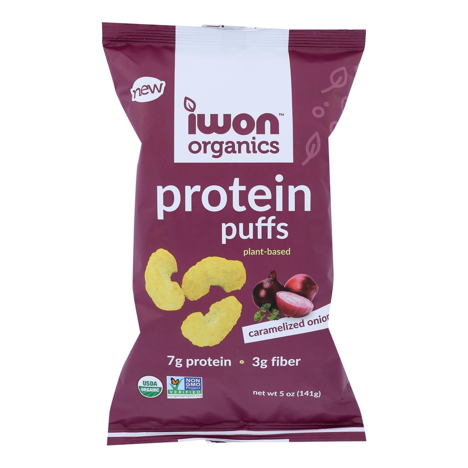 12-PACK OF SNACK PUFF CARAMELIZED ONION PROTEIN