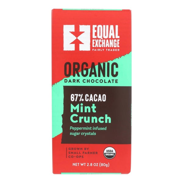 12-PACK OF Chocolate Bar Dark Chocolate Mint Crunch Equal 2.8 oz