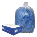 100-PACK OF Classic Clear 60 Gallon Linear Low-Density Can Liners - 0.9 Mil, 38 in. x 58 in. - 10 Bags/Roll, 10 Rolls/Carton for Heavy Trash and Recycling