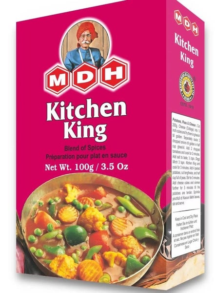 10-PACK OF SPICE MASALA MDH KITCHEN KING MASALA 10X100 GM IN