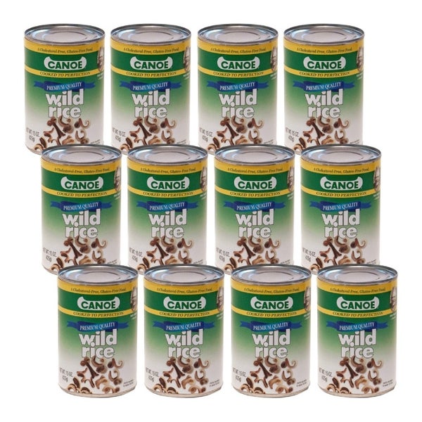 12-PACK OF Rice Wild Precooked Canoe Rice Co 15 oz