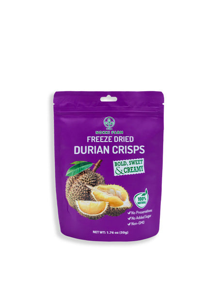 6-PACK OF NOKKI FARM Freeze-dried Durian Crisps - Healthy & Exotic Superfood 1.76oz