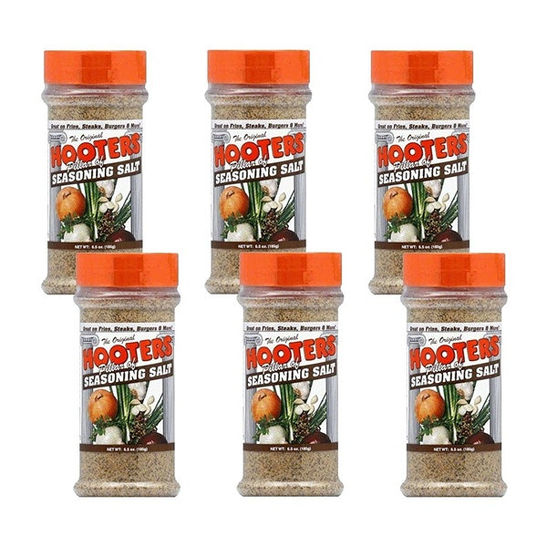 6-PACK OF Seasoning Salt Pillar Hooters 6.5 oz