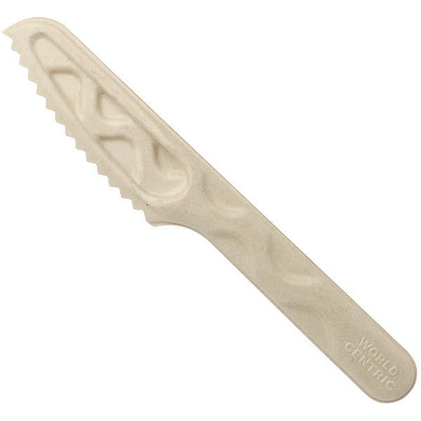 1000-PACK OF KNIFE FIBER World Centric 6" Compostable Fiber Knives | 1000 count