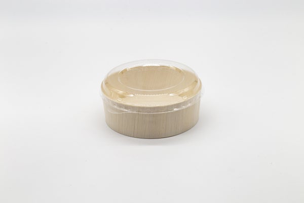 12-PACK OF Container Disp Wooden Round Base 5.1"x1.8"