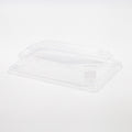 50-PACK OF Lid Plastic Clear Fits 6.5x4.5x0.6 Rectangular Compostable Container 1000 counts