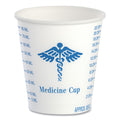 5000-PACK OF SOLO R3-43107 3 oz. Paper ProPlanet Seal Medical and Dental Graduated Cups - White/Blue (5000/Carton)