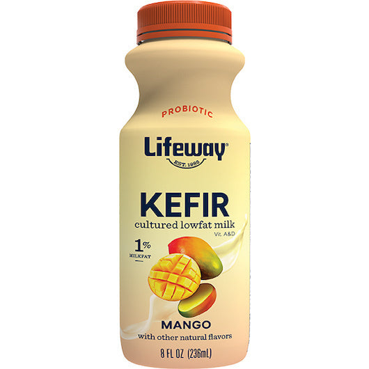 6-PACK OF Mango Low Fat Kefir Lifeway Kefir, 6 - 8 Fo