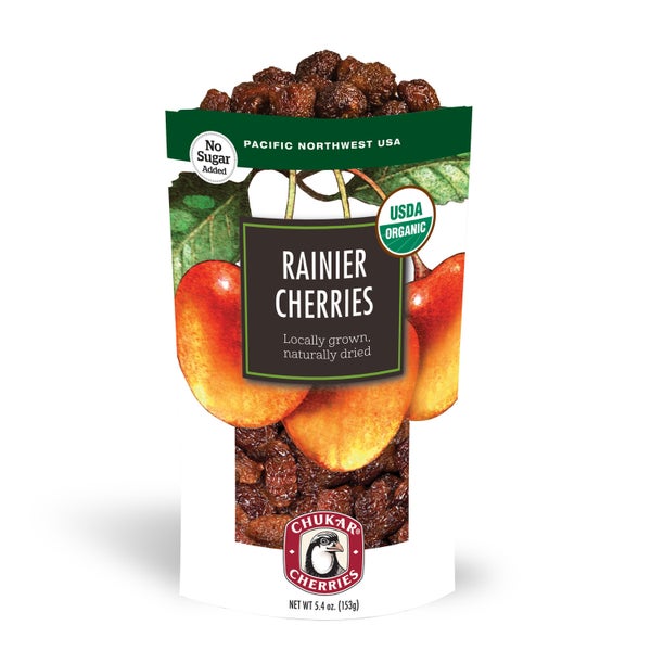 12-PACK OF Fruit Dried Cherries Organic Raniers 5.4 OZ, Chukar Cherry