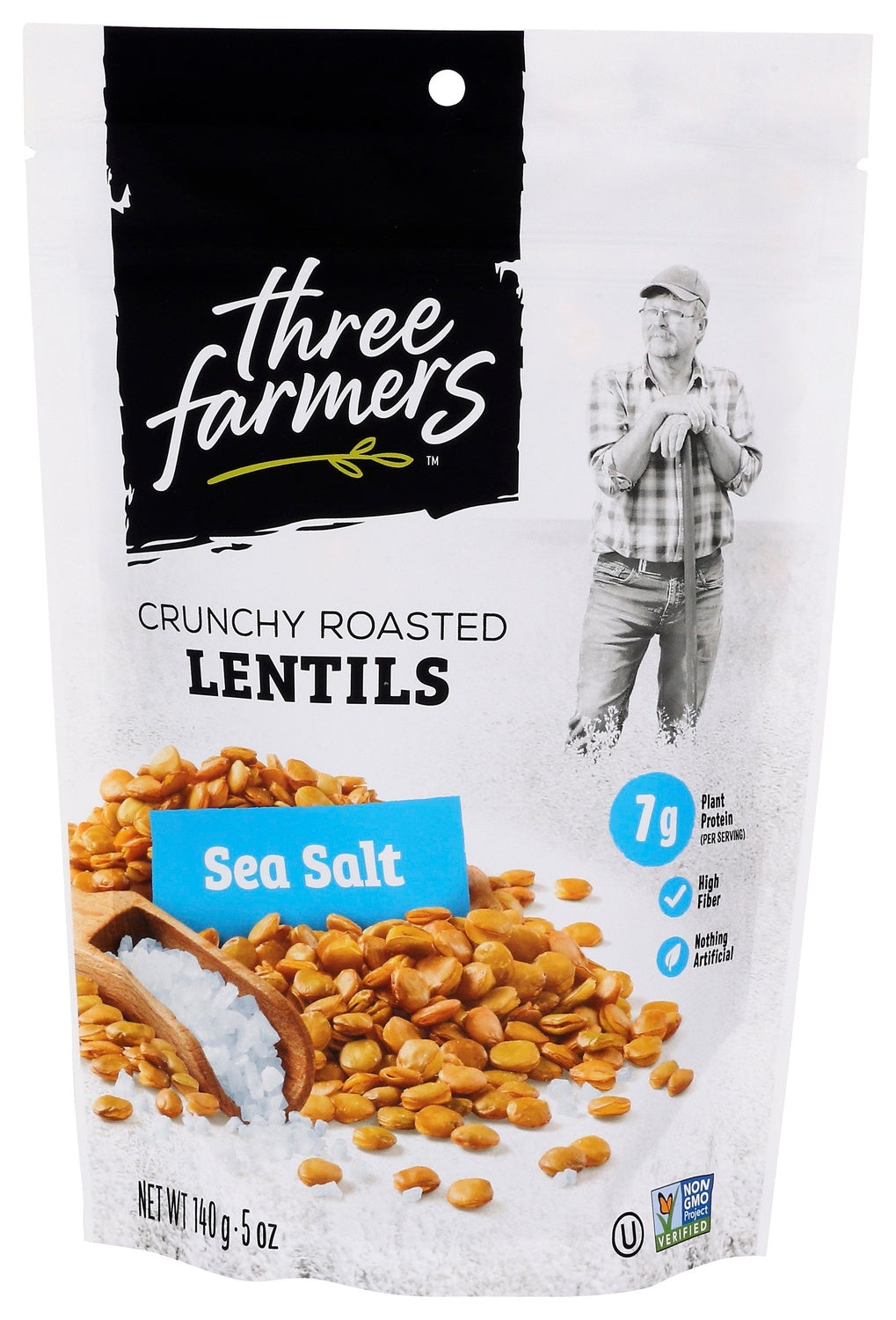 6-PACK OF SNACK CRUNCH ROASTED LENTILS, SEA SALT