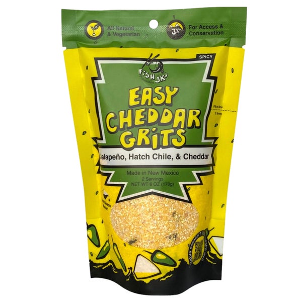 12-PACK OF Grits Yellow Corn Jalapeno, Hatch Green Chile, Cheddar Fishski