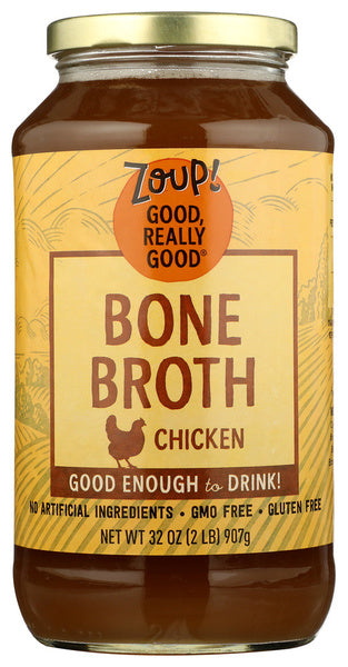 6-PACK OF Broth Chicken Zoup Good Reall 32 oz