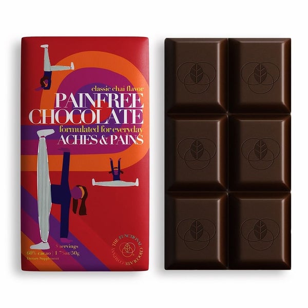 12-PACK OF Chocolate Bar Painfree The Functional Chocolate Company