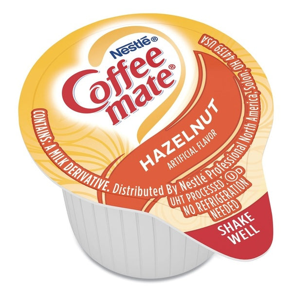 180-PACK OF Cream Coffee-Mate Hazelnut Liquid Coffee Creamer Mini Cups - 0.38 oz. (180 Count) - Perfect for Offices and Events