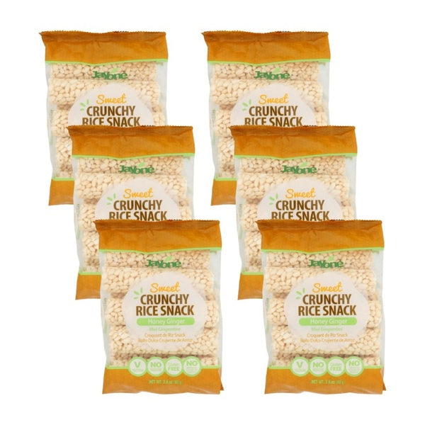 6-PACK OF Rice Cake Honey Ginger J1 2.8 oz