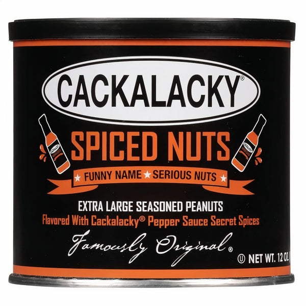 12-PACK OF Nut Peanut, Cackalacky Spiced, Cackalacky