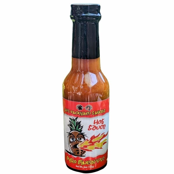 12-PACK OF Sauce Hot, Pyro Pineapple, JD"s Backyard Sauces