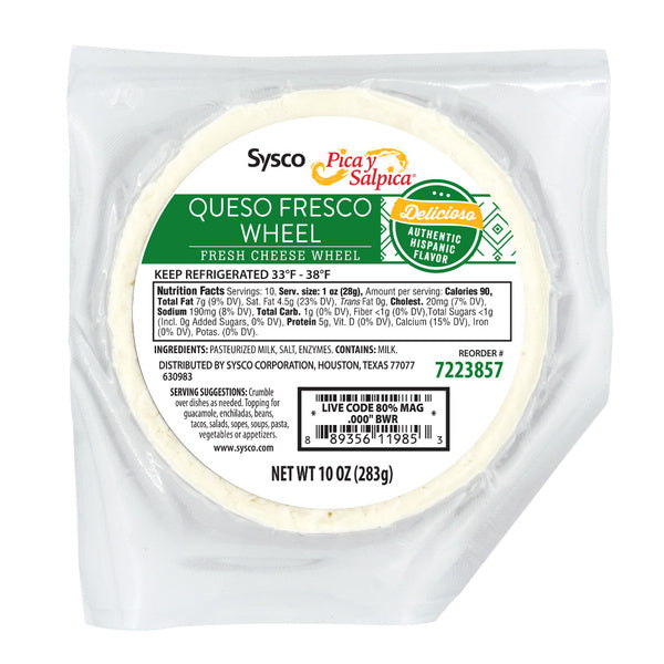 12-PACK OF CHEESE QUESO FRESCO WHEEL 10OZ