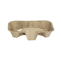 600-PACK OF Holder Cup Karat 2 Cup Molded Fiber Holder for 8 to 24 Ounce Cups, Brown (600 Pack)