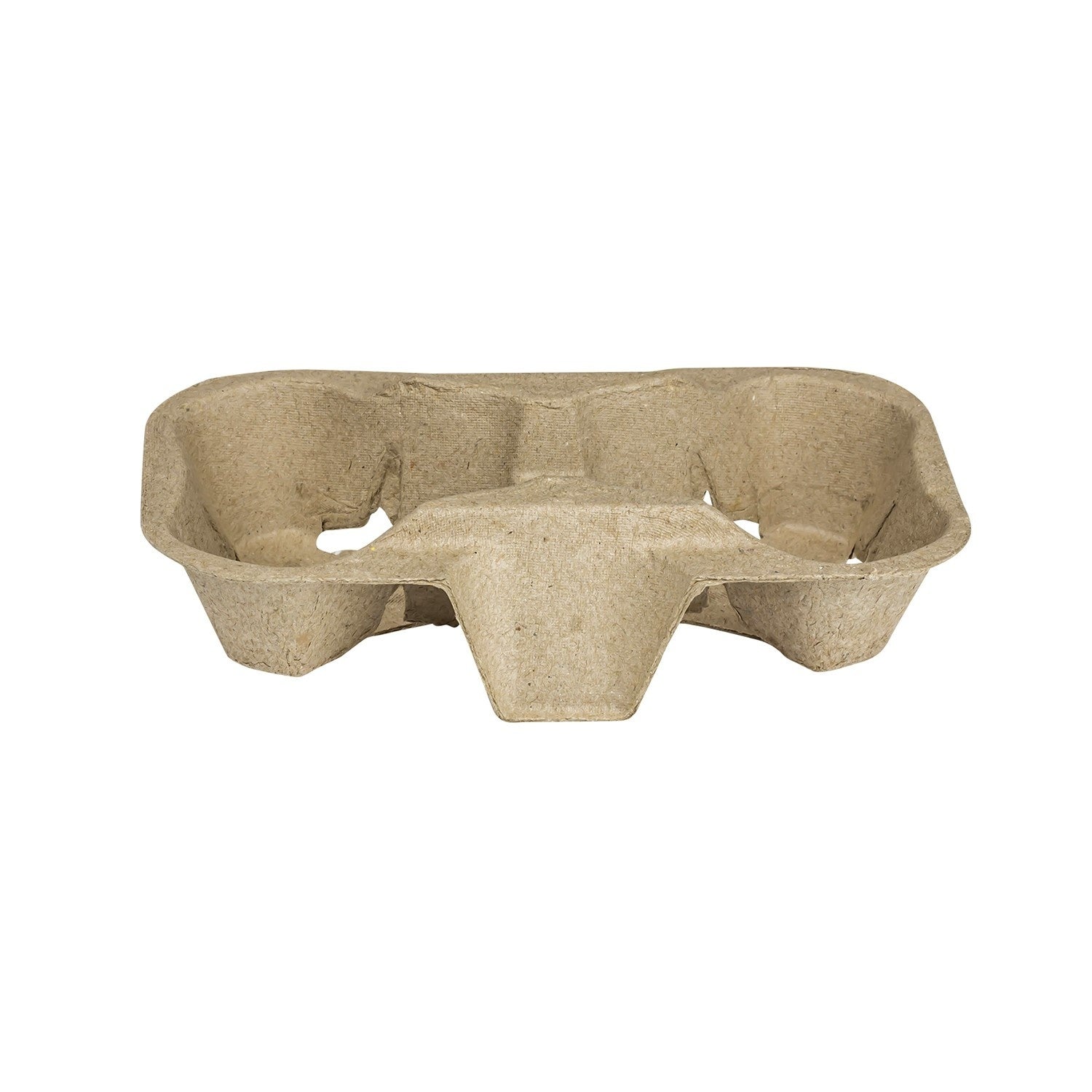 600-PACK OF Holder Cup Karat 2 Cup Molded Fiber Holder for 8 to 24 Ounce Cups, Brown (600 Pack)