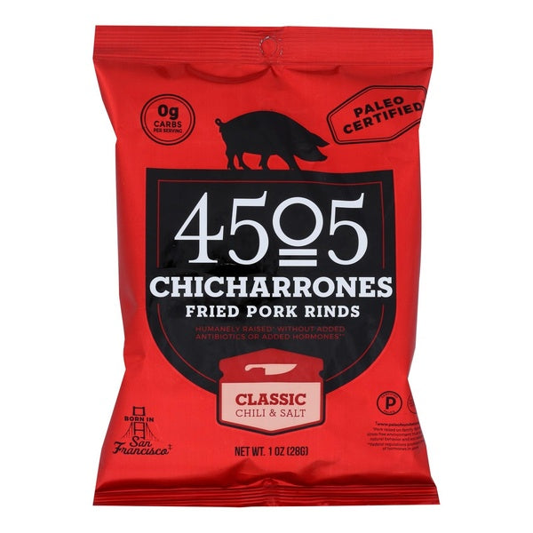 12-PACK OF PORK RIND CLASSIC CHILI & SALT