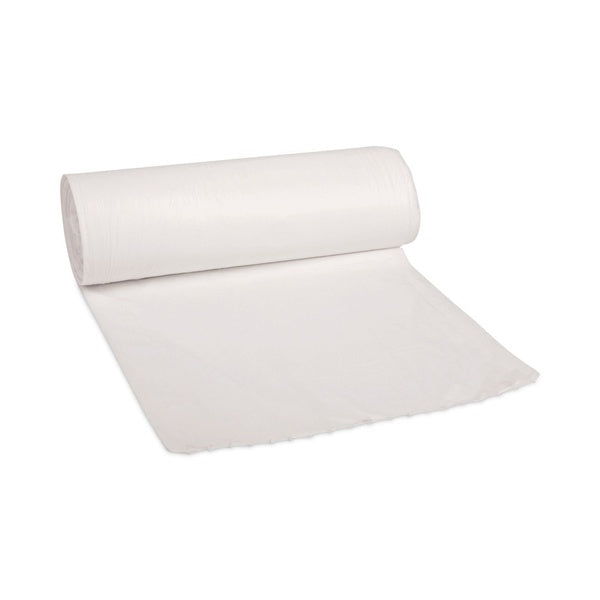 100-PACK OF Liner Trash Boardwalk H7658MWKR01 55 Gallon Low-Density Can Liners - Strong & Durable 0.63 mil - 38 in. x 58 in. White (10 Rolls/Carton, 10 Bags/Roll)