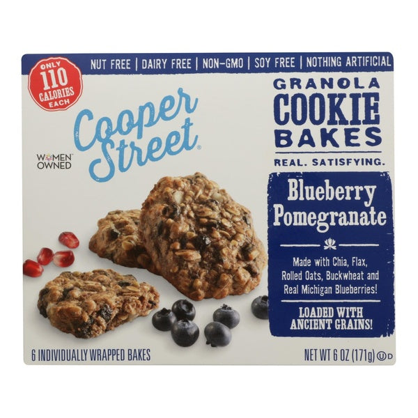 6-PACK OF Bar Granola Blueberry Pomgranate Cooper Street 6 oz