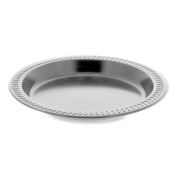 1000-PACK OF Plate Plastic Pactiv Corp. YMI6E 6-Inch Diameter Black Plastic Dinner Plates - Premium Impact-Resistant Dinnerware