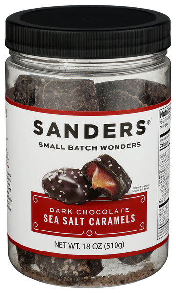6-PACK OF CHOCOLATE DARK SEA SALT CARAMELS 18 OUNCE - CASE OF 6