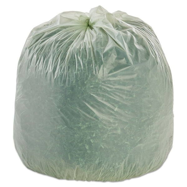 48-PACK OF Envision E3039E11 Stout EcoSafe-6400 Compostable Bags - 30 Gallon, 1.1 Mil, Green, 48 Count