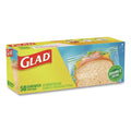 600-PACK OF Bag Plastic Glad Sandwich Zipper Food Storage Bags - Clear 6.63 x 5.88 Inches, 12 Boxes per Carton - Perfect for Leftovers and On-the-Go Snacking