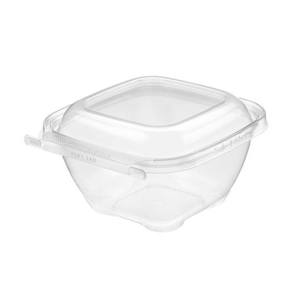 240-PACK OF Safe-T-Chef 5 x 5 Tamper evident & tamper resistant microwaveable clamshell, 24 oz.
