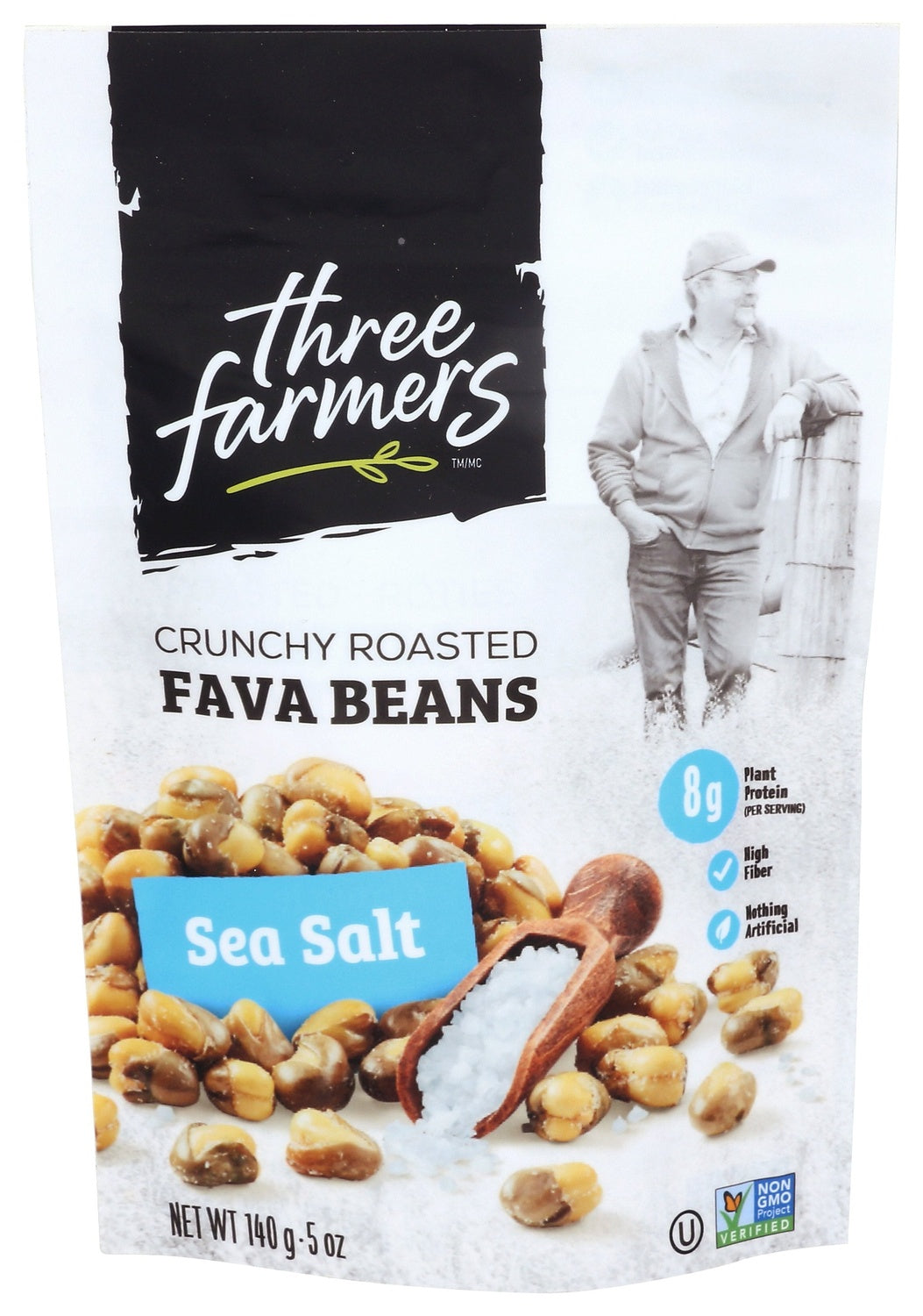 6-PACK OF SNACK CRUNCH ROASTED FAVE BEANS, SEA SALT