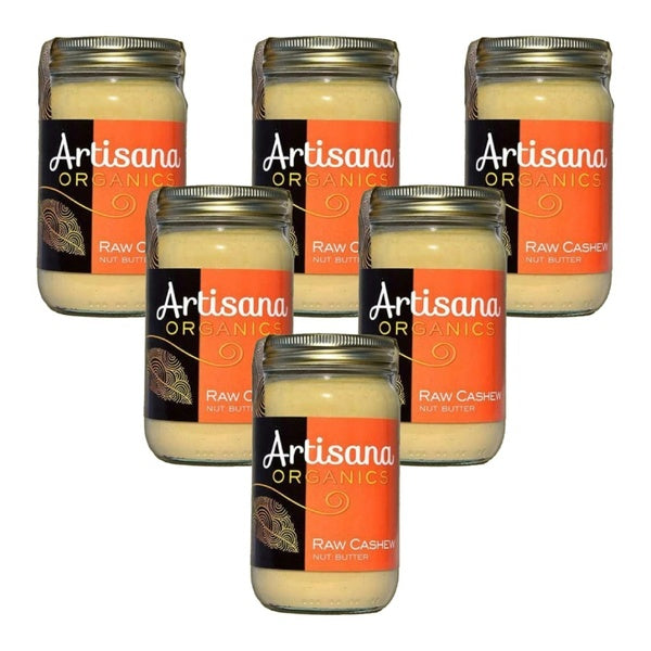 6-PACK OF Spread Butter Organic Cashew Raw Artisana (Nut Butter) 14 oz