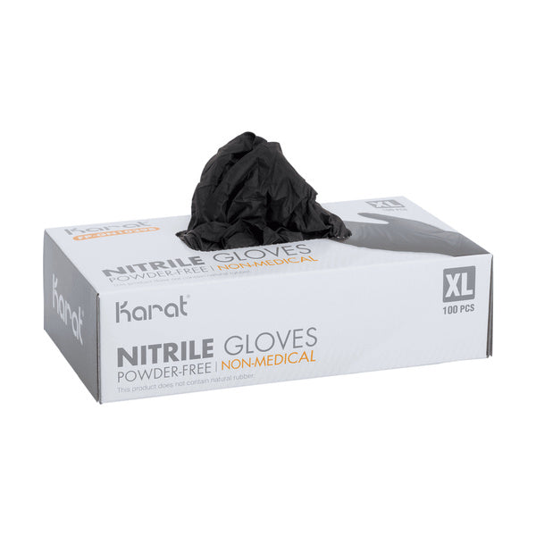 1000-PACK OF Glove Nitrile Karat 1,000 ct Nitrile Gloves | Latex-Free | Powder-Free | Black | X-Large